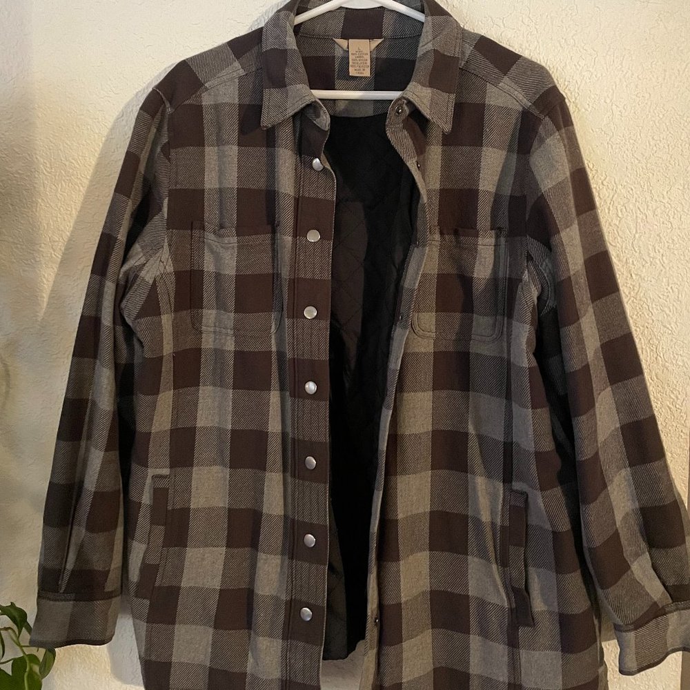 Duluth Trading Co. Women's Flannel Insulated Shirt Jac